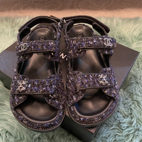 Chanel tweed dad sandals BNIB - Picture 9 of 9